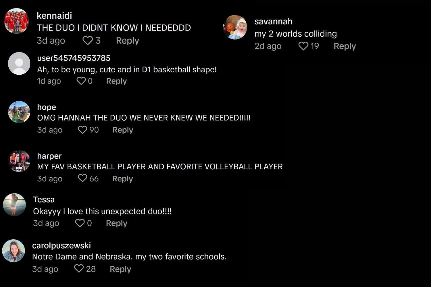 Fans commented on TikTok (@hannah.hidalgo3/TikTok)